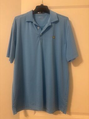 Master’s Tech Blue Striped Polo Shirt